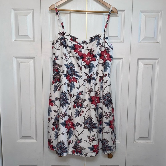 Ann Taylor Loft Linen Blend Floral Dress Size 12 NWT - Picture 10 of 11